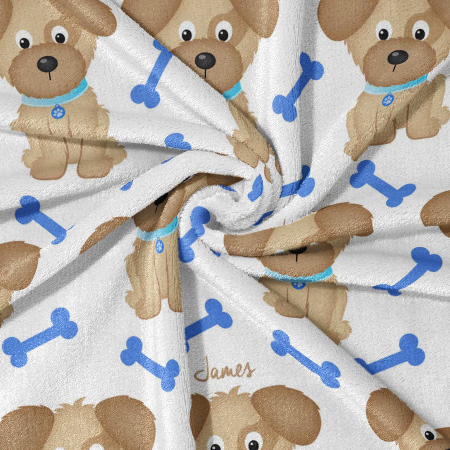 Puppy & Blue Bone Buddies Blanket