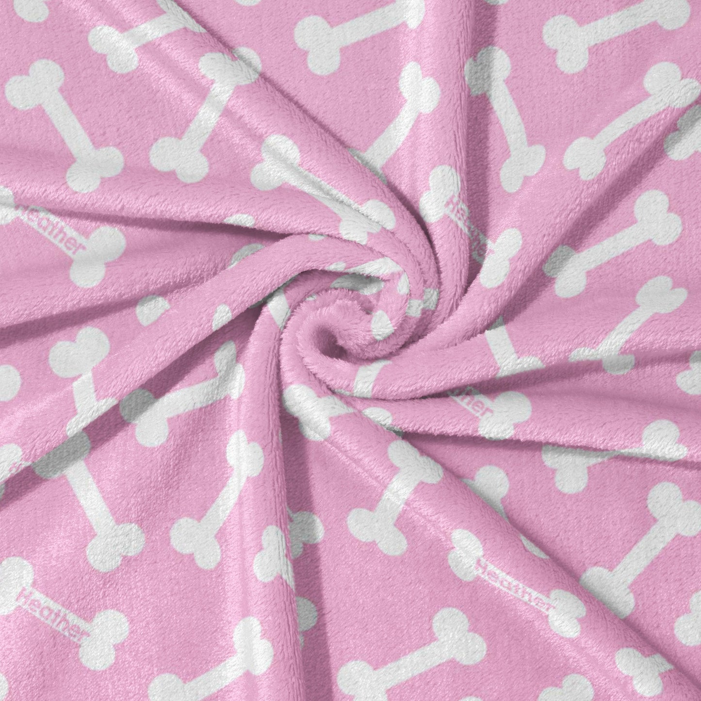 Pink Puppy Bones Parade Blanket