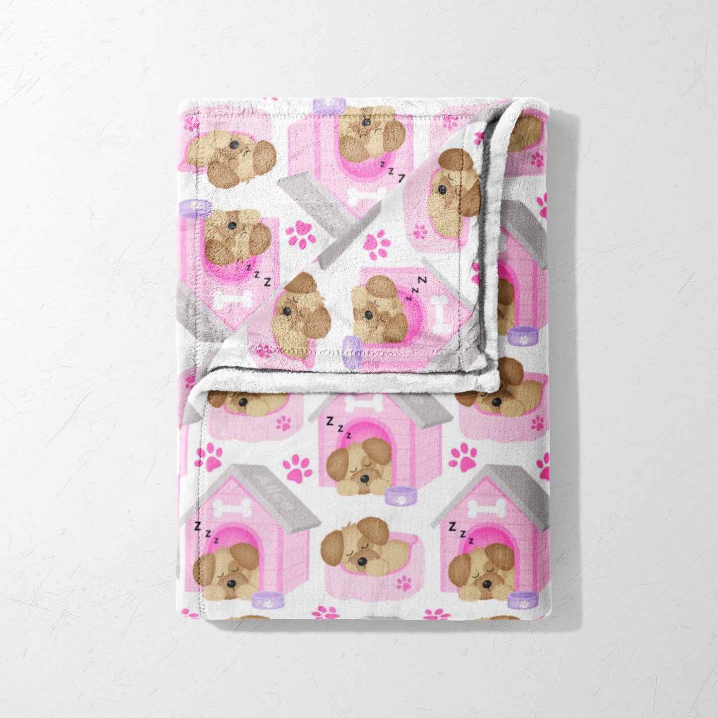 Pink Doghouse Dreams Blanket