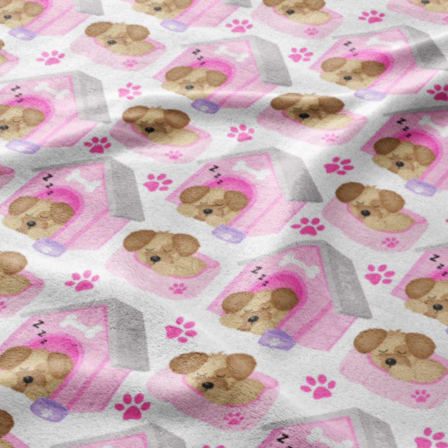 Pink Doghouse Dreams Blanket
