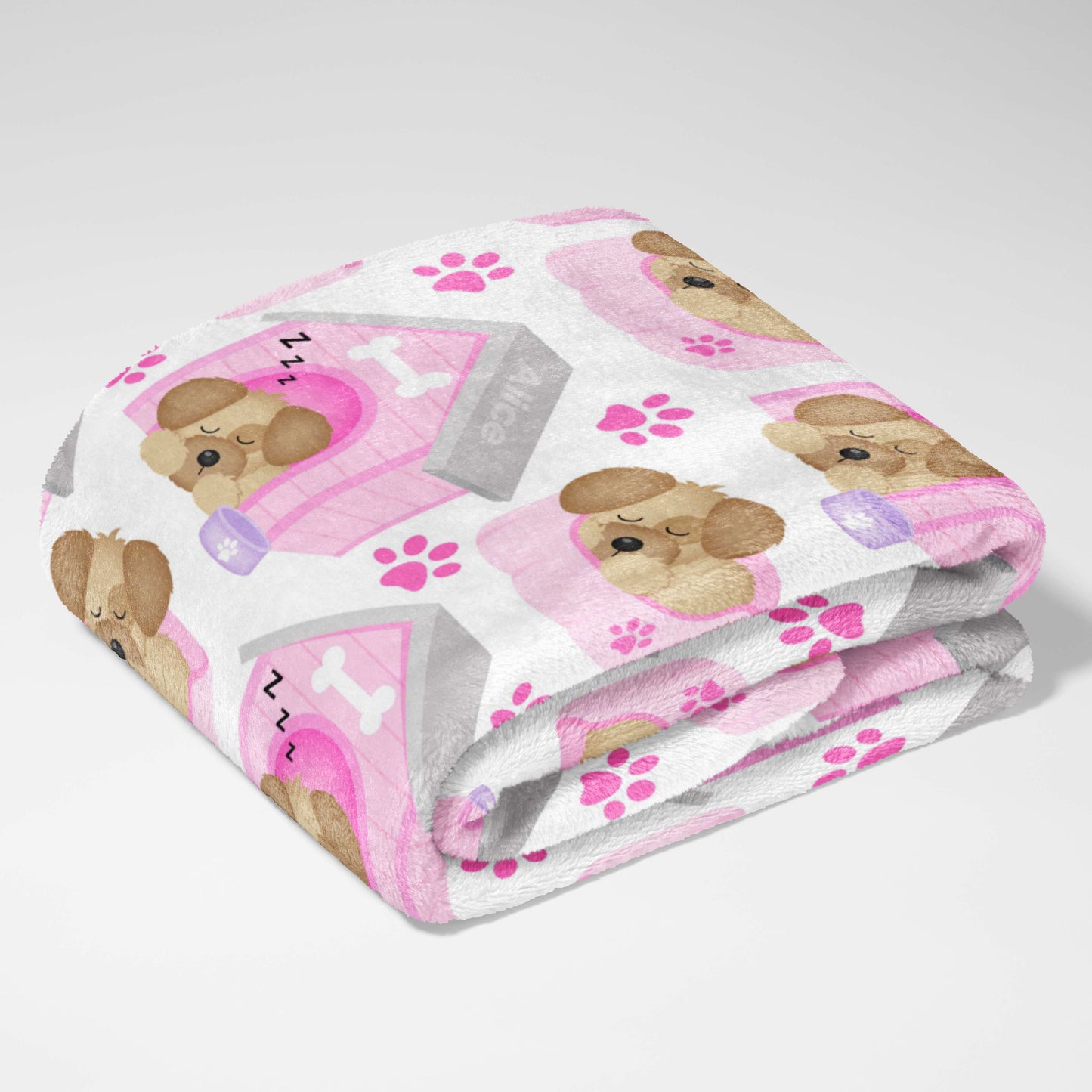 Pink Doghouse Dreams Blanket