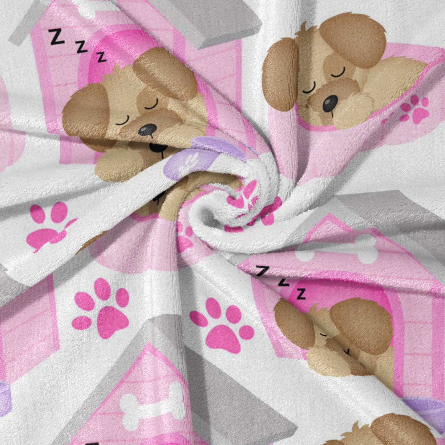 Pink Doghouse Dreams Blanket