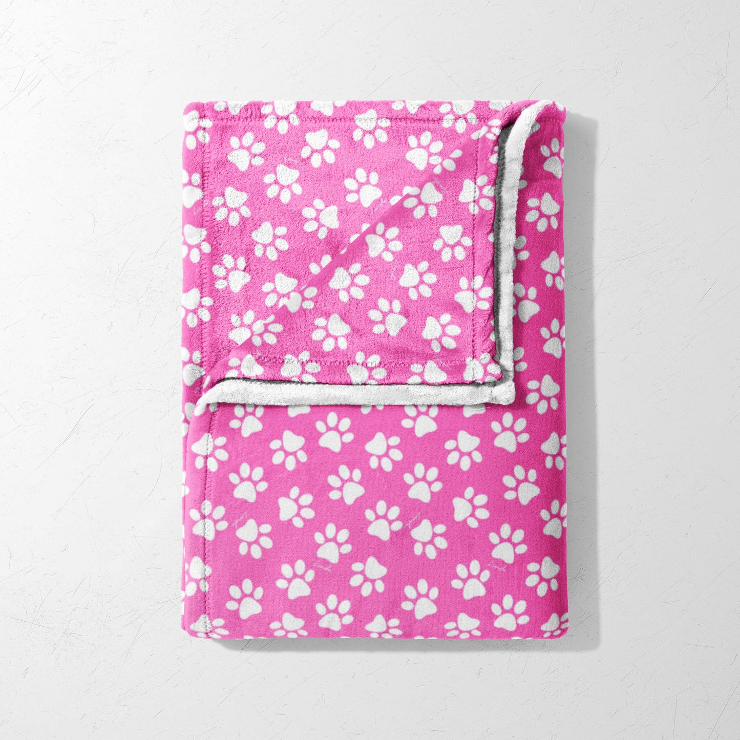 Pink Paw Print Parade Blanket