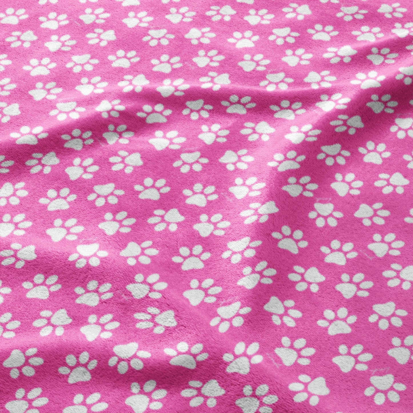 Pink Paw Print Parade Blanket