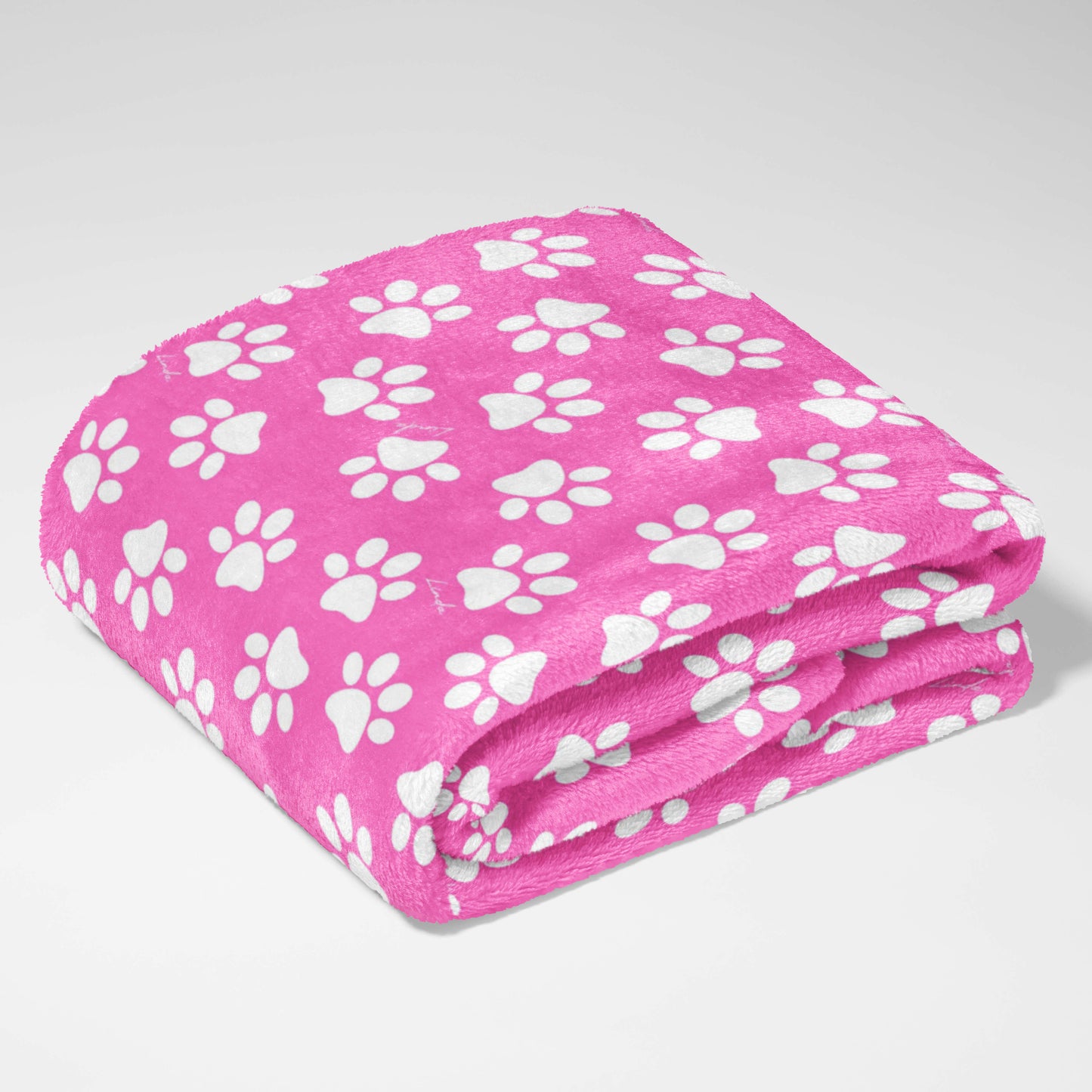 Pink Paw Print Parade Blanket