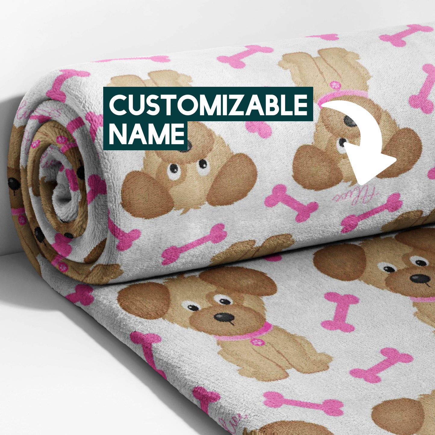 Puppy & Pink Bone Buddies Blanket
