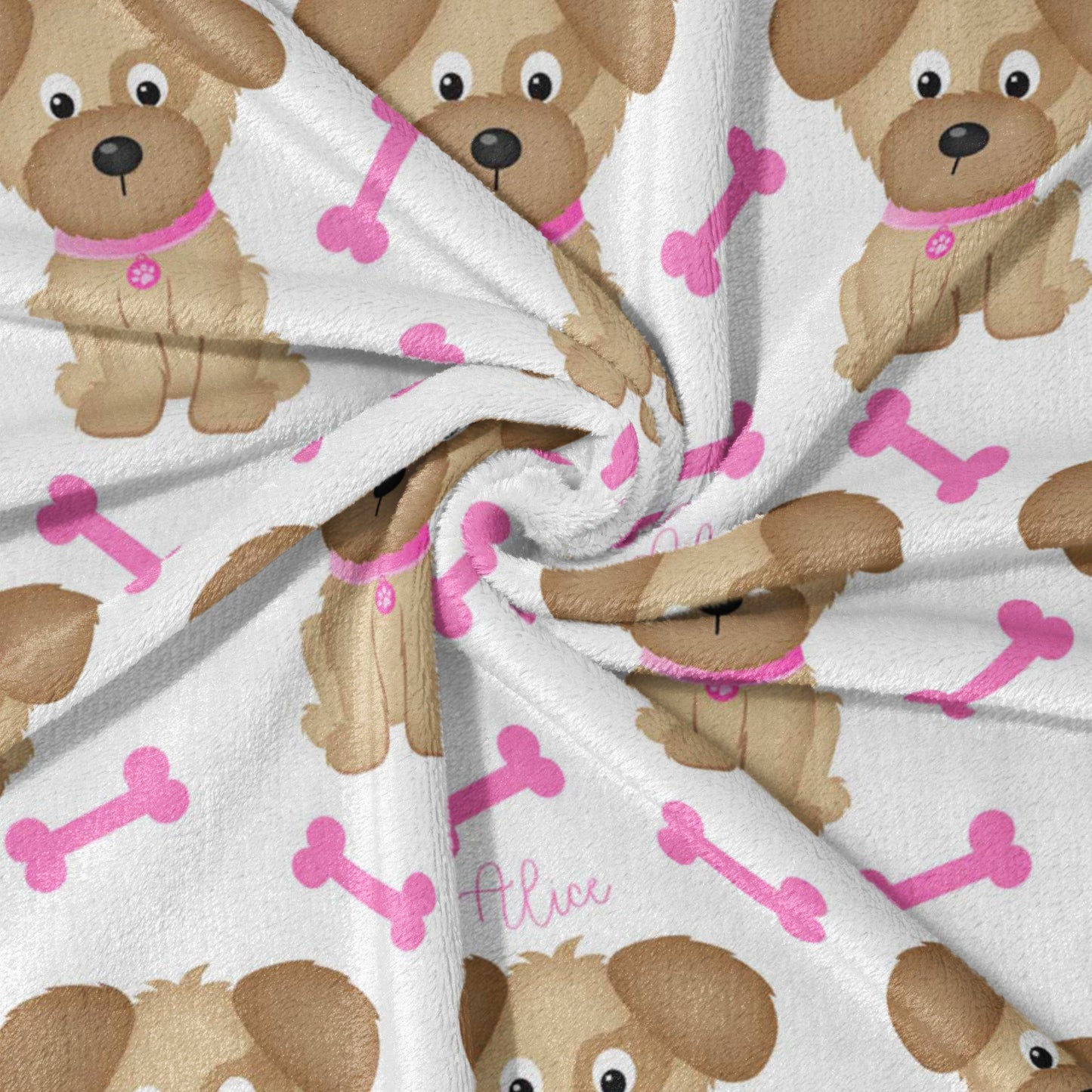 Puppy & Pink Bone Buddies Blanket