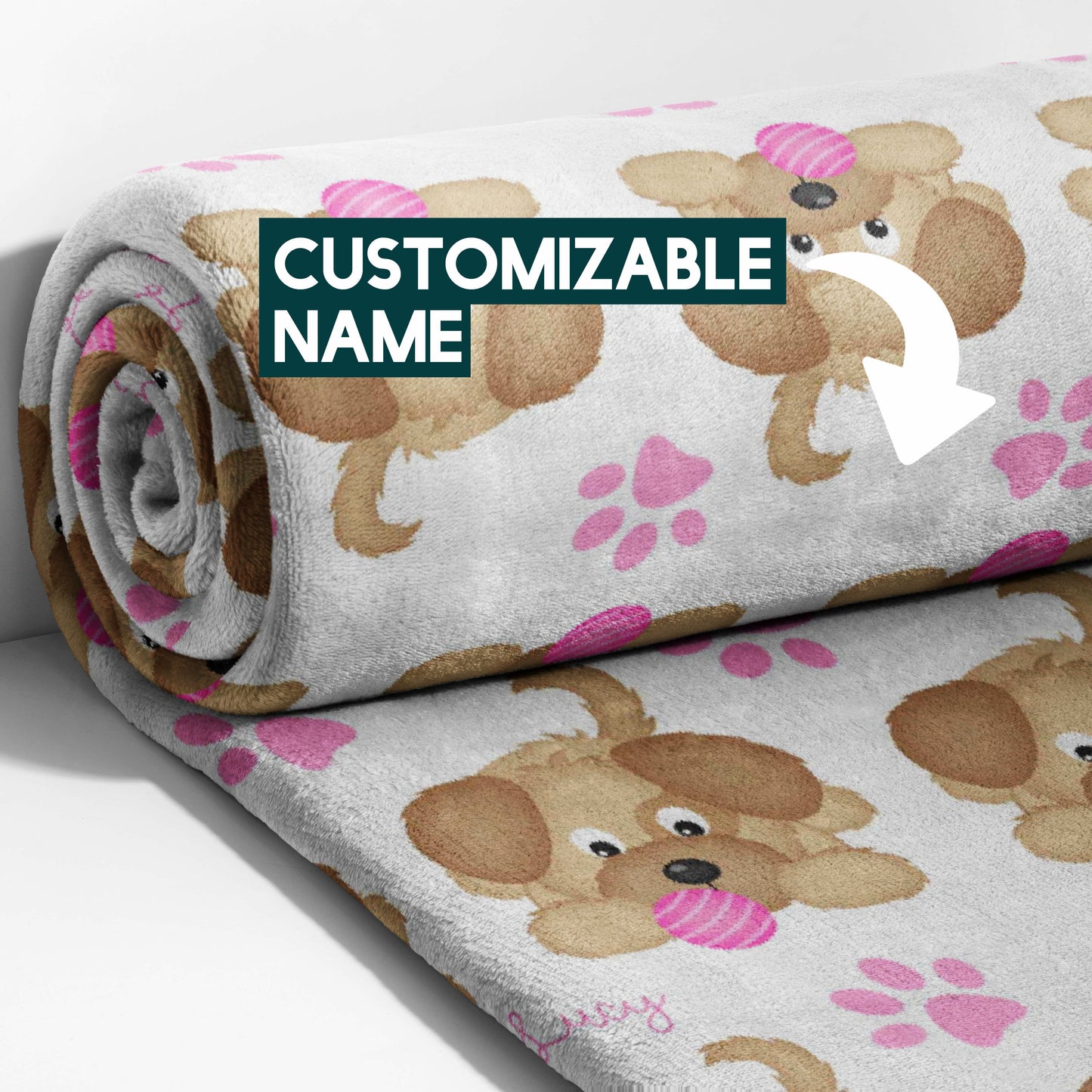 Pink Tongue Out Pups Blanket