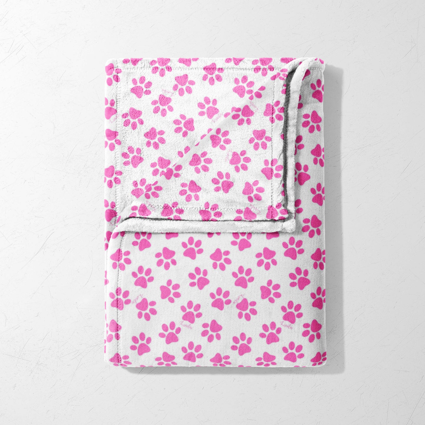 Pink Paw Prints Parade Blanket