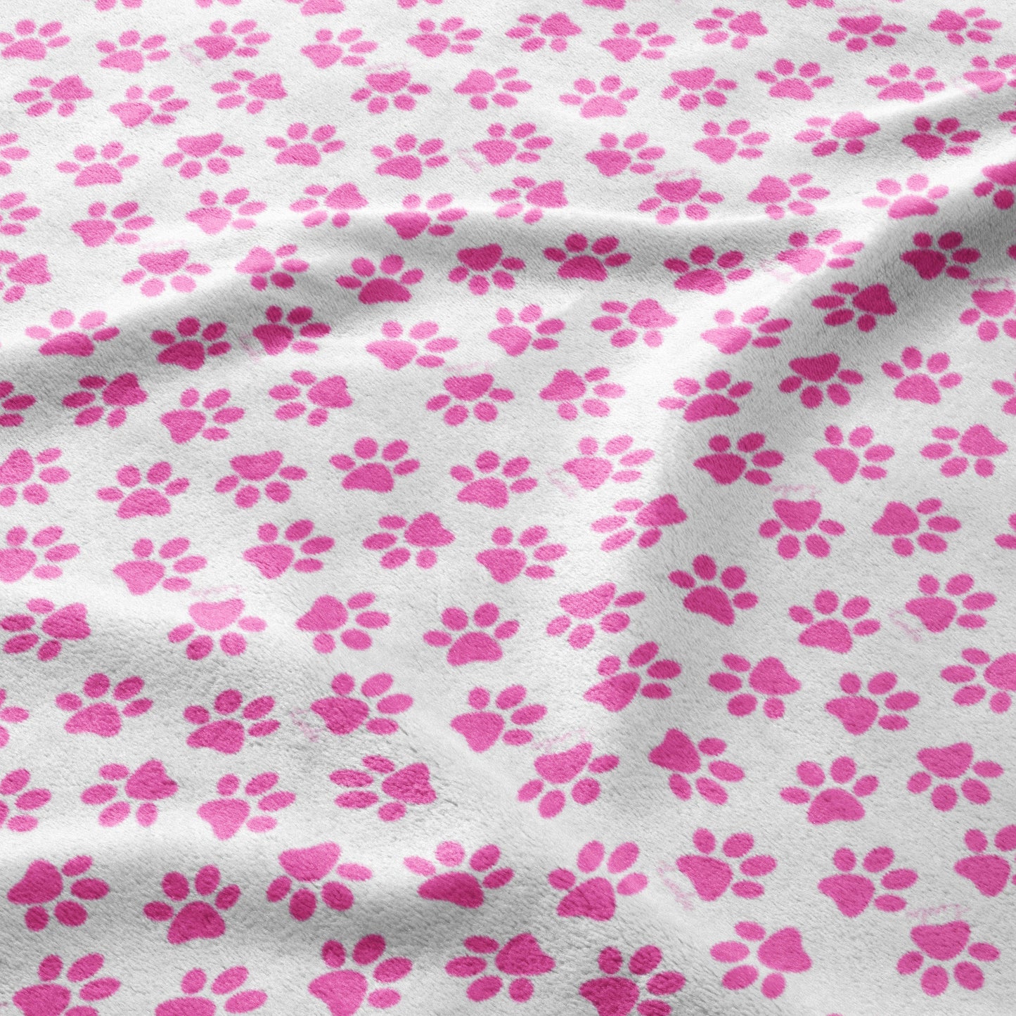Pink Paw Prints Parade Blanket
