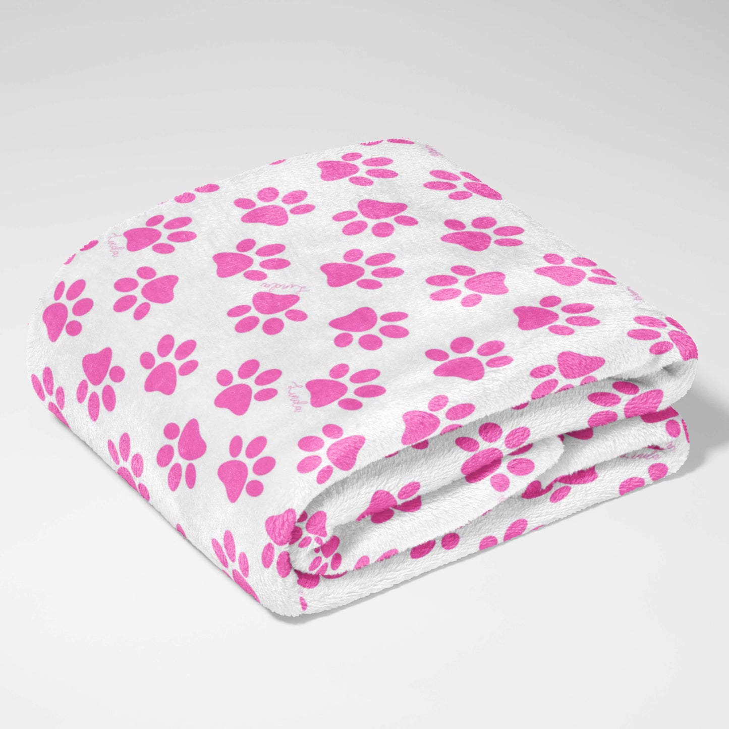 Pink Paw Prints Parade Blanket