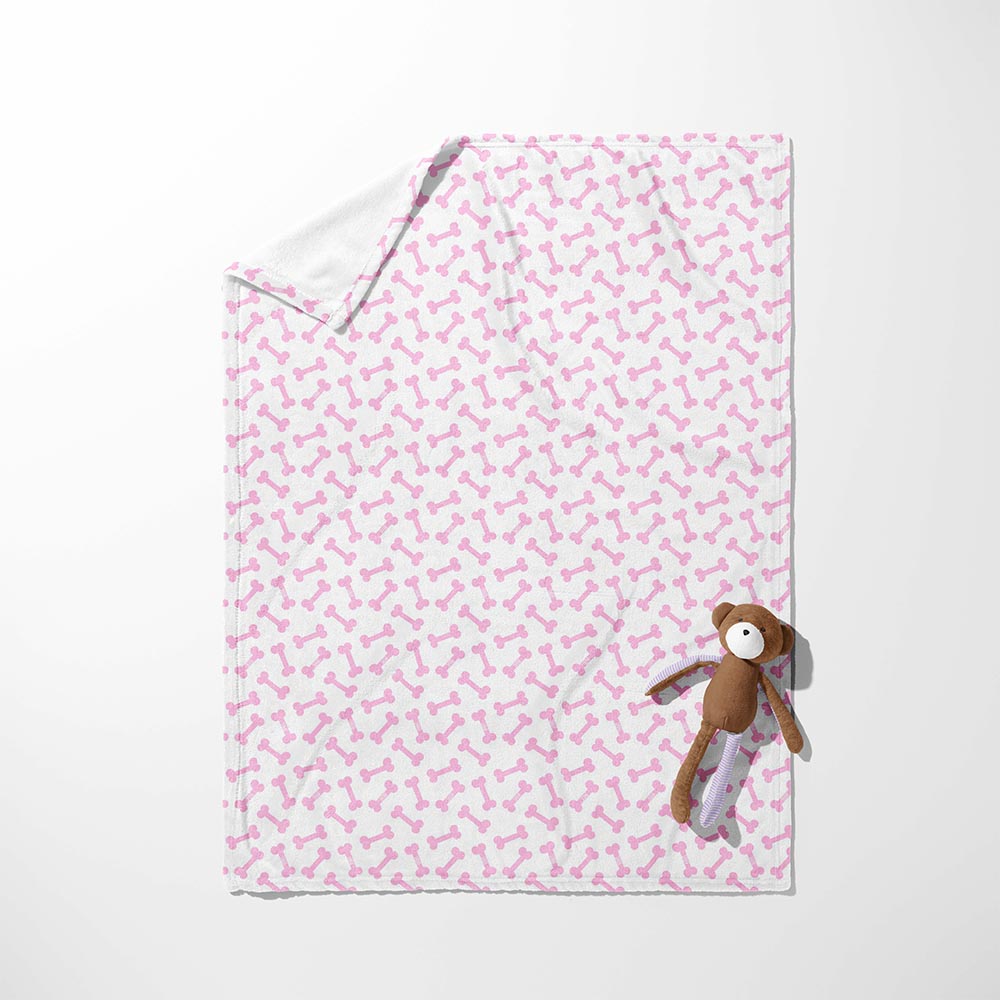 Pink Bones All Over Blanket