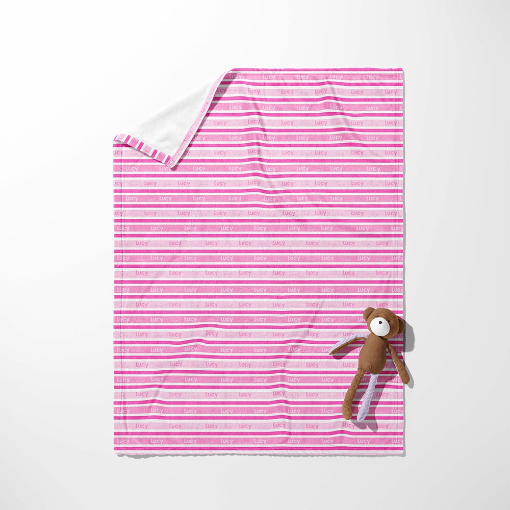 Pink Candy Stripes Blanket