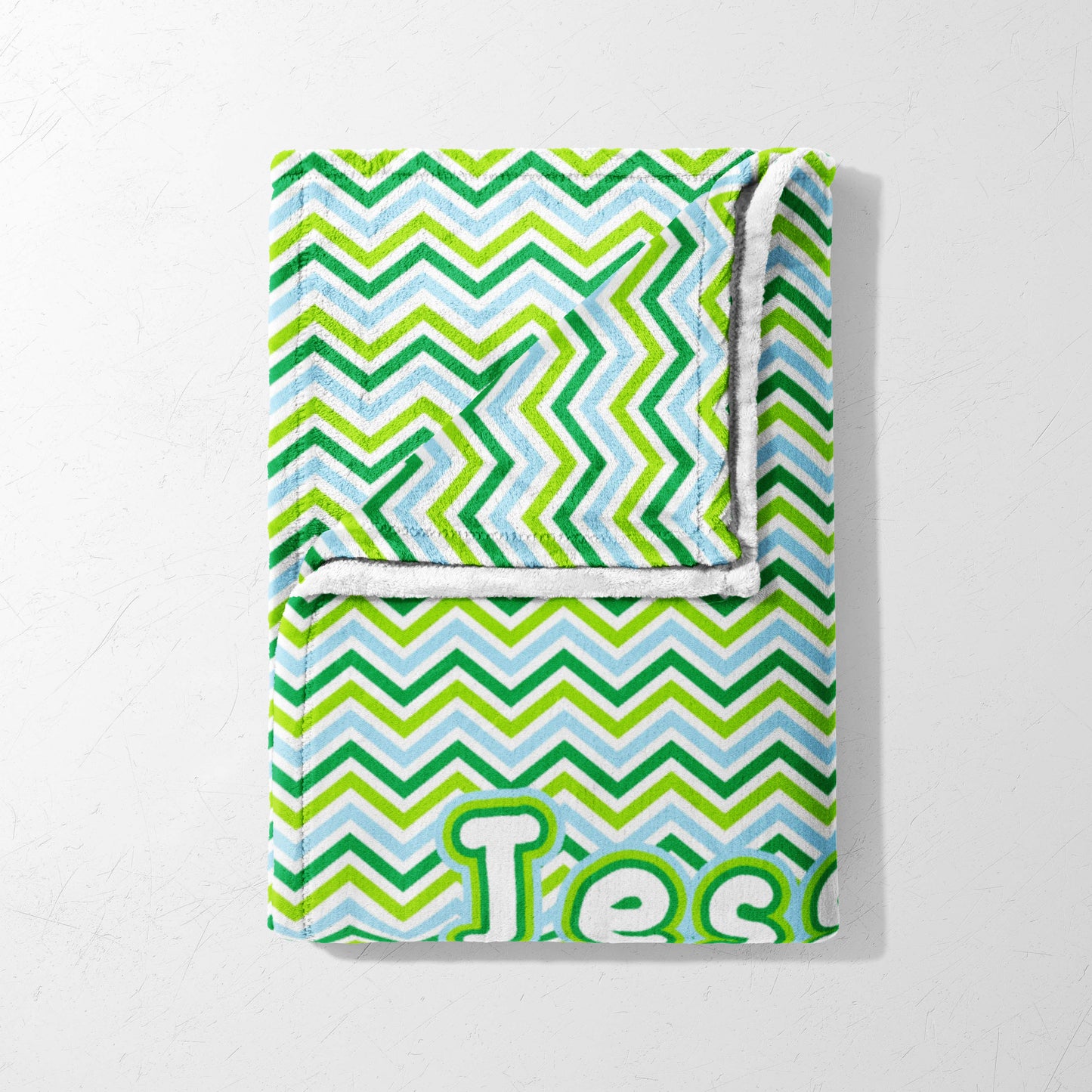 Green Zig Zag Zoom Blanket