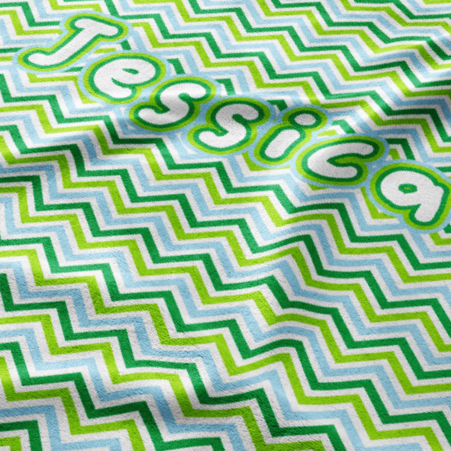 Green Zig Zag Zoom Blanket