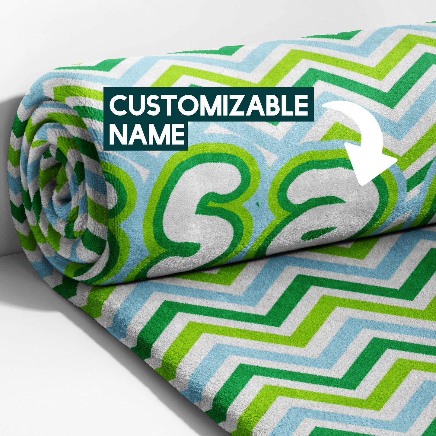 Green Zig Zag Zoom Blanket