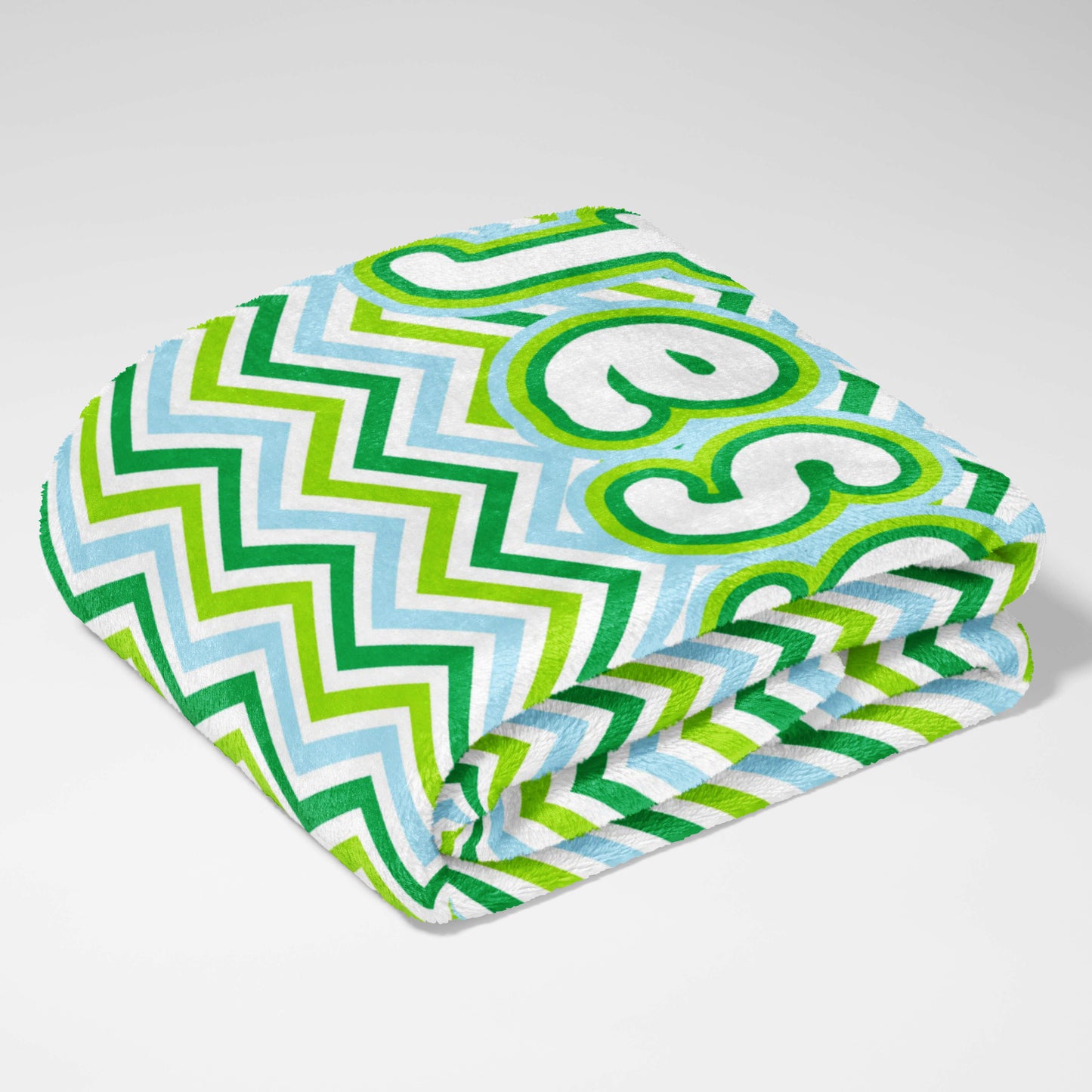Green Zig Zag Zoom Blanket