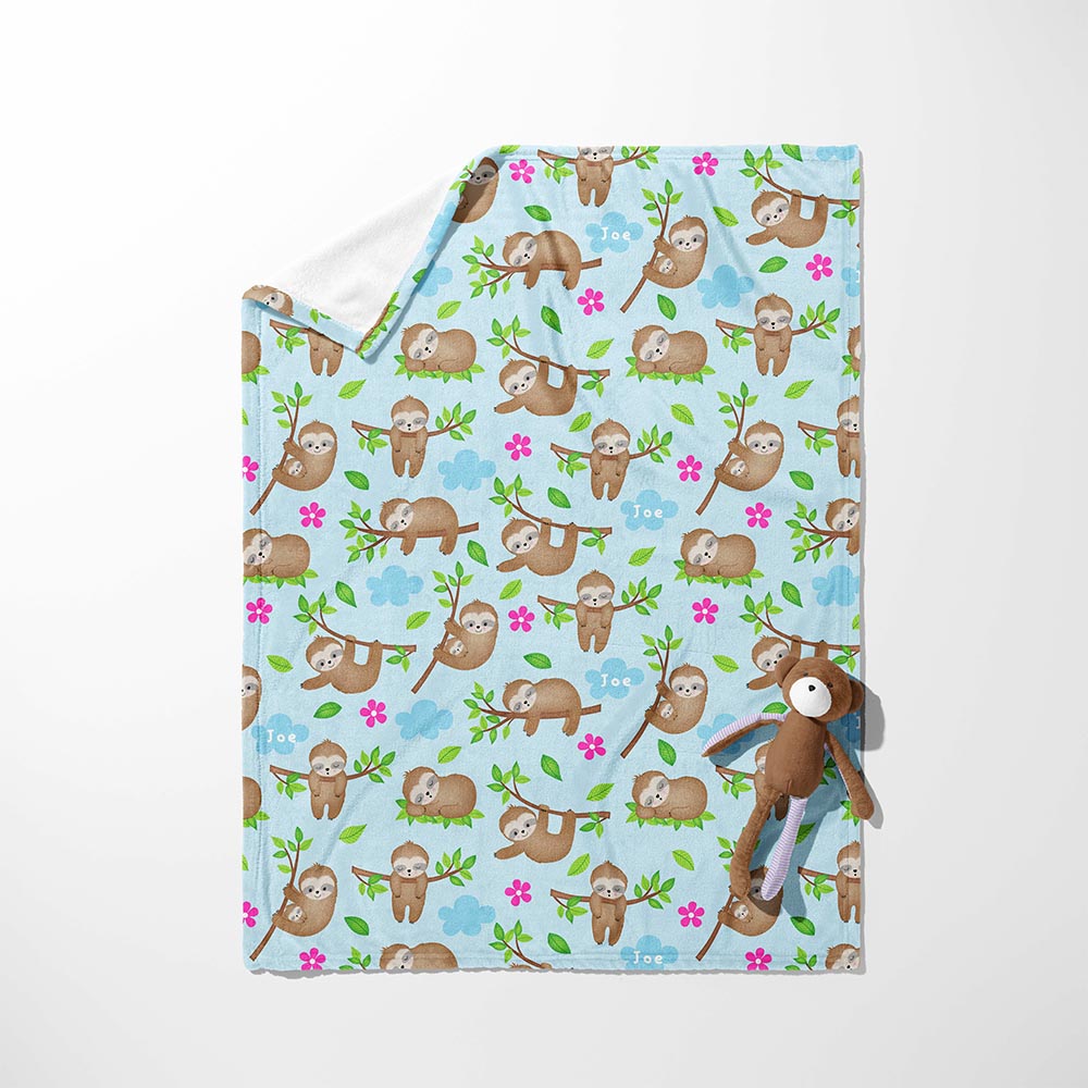 Sloth Garden Dreams Blanket
