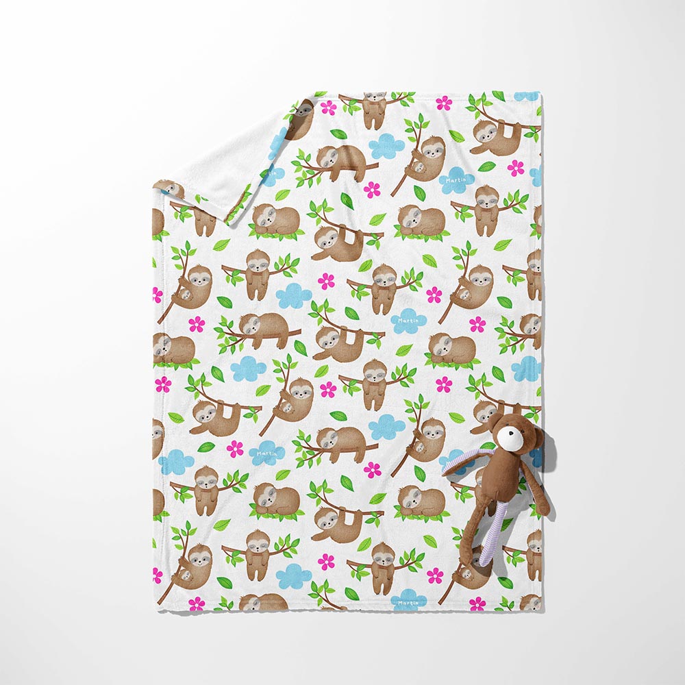 Sloth & Bloom Cuddle Blanket