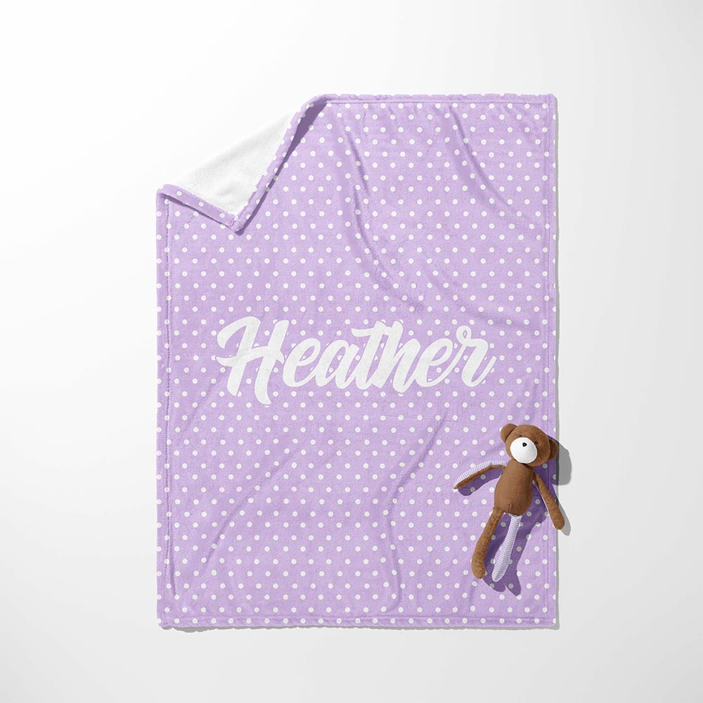 Lavender Dotty Dreams Blanket
