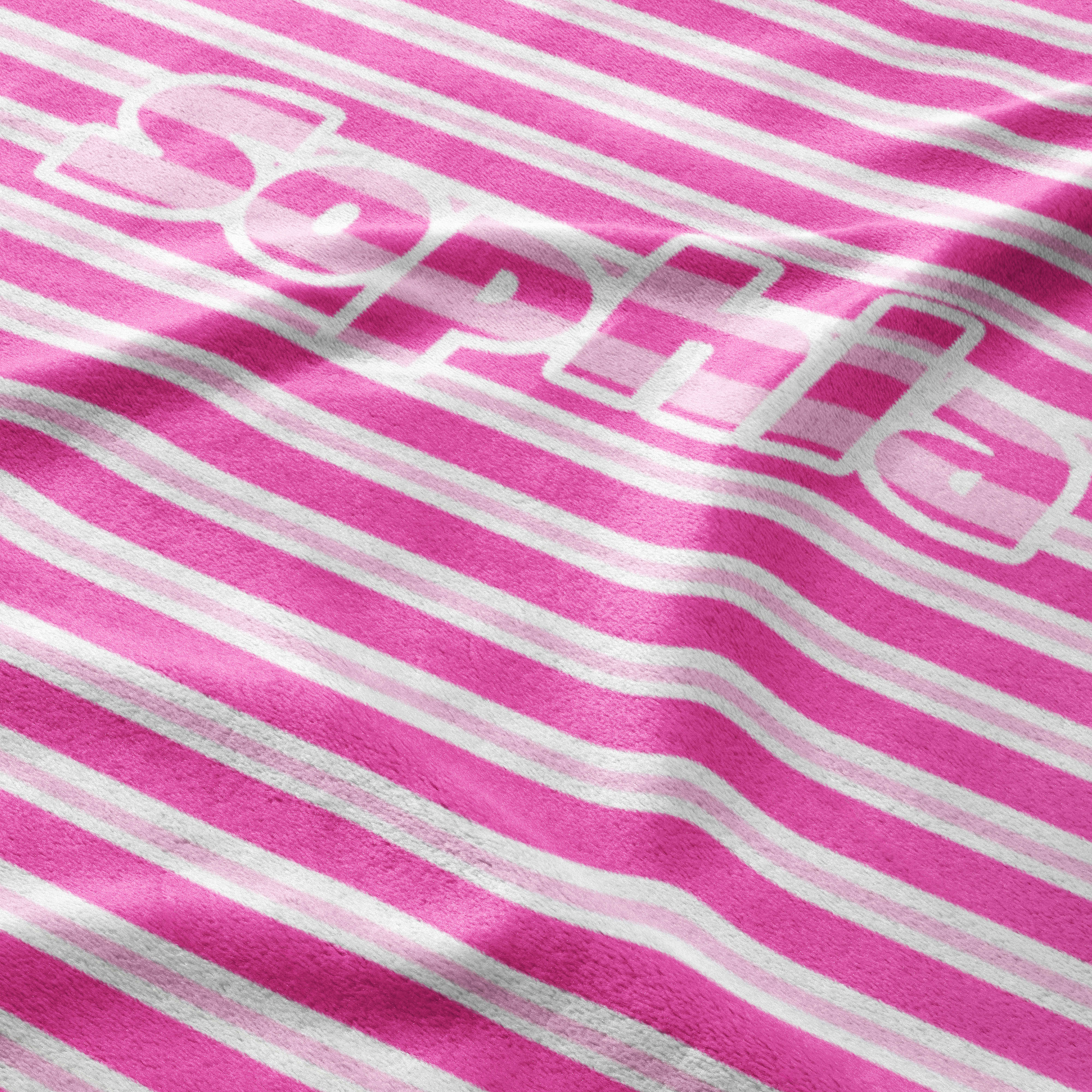 Pink Stripey Snuggles Blanket