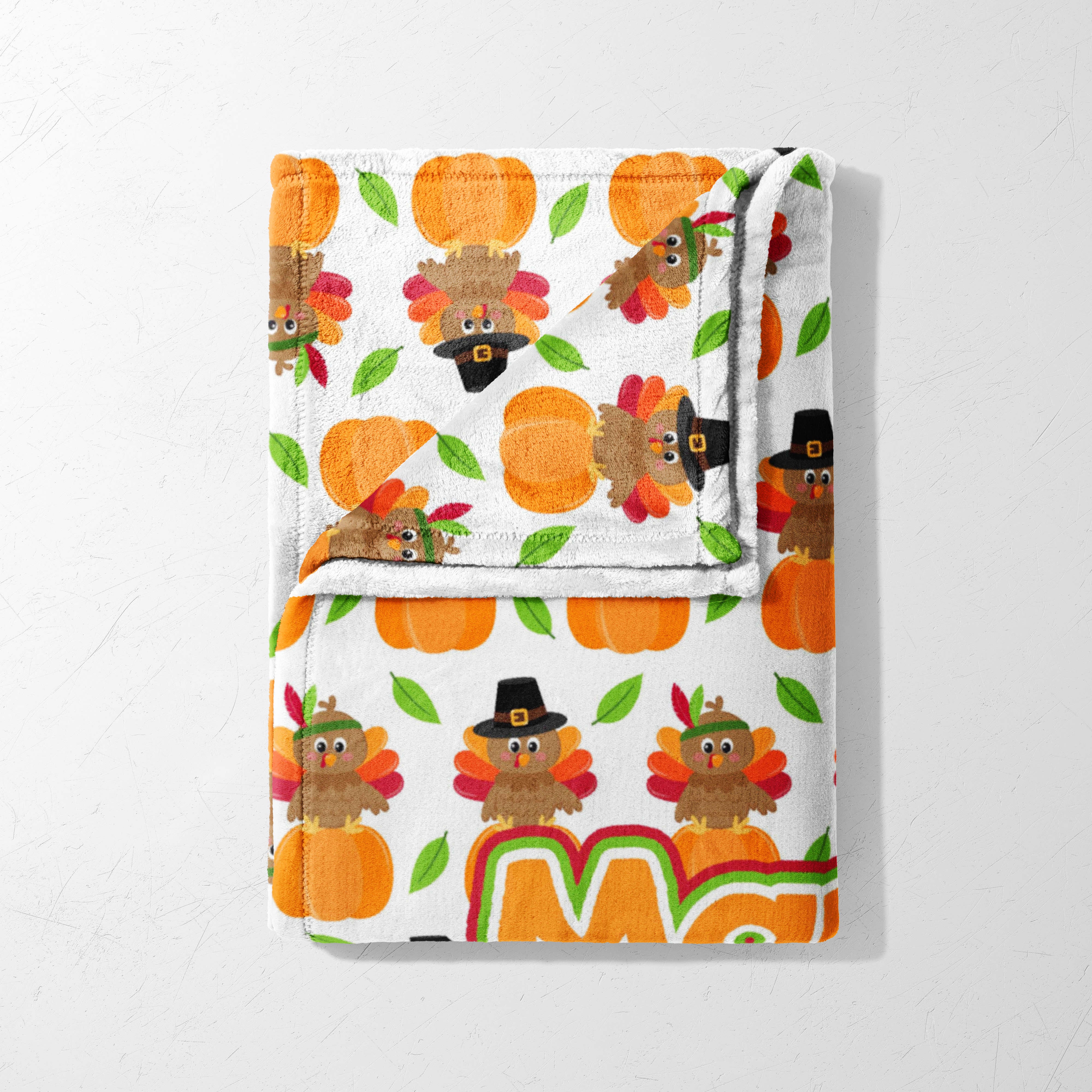 Pumpkin Patch Turkeys Blanket