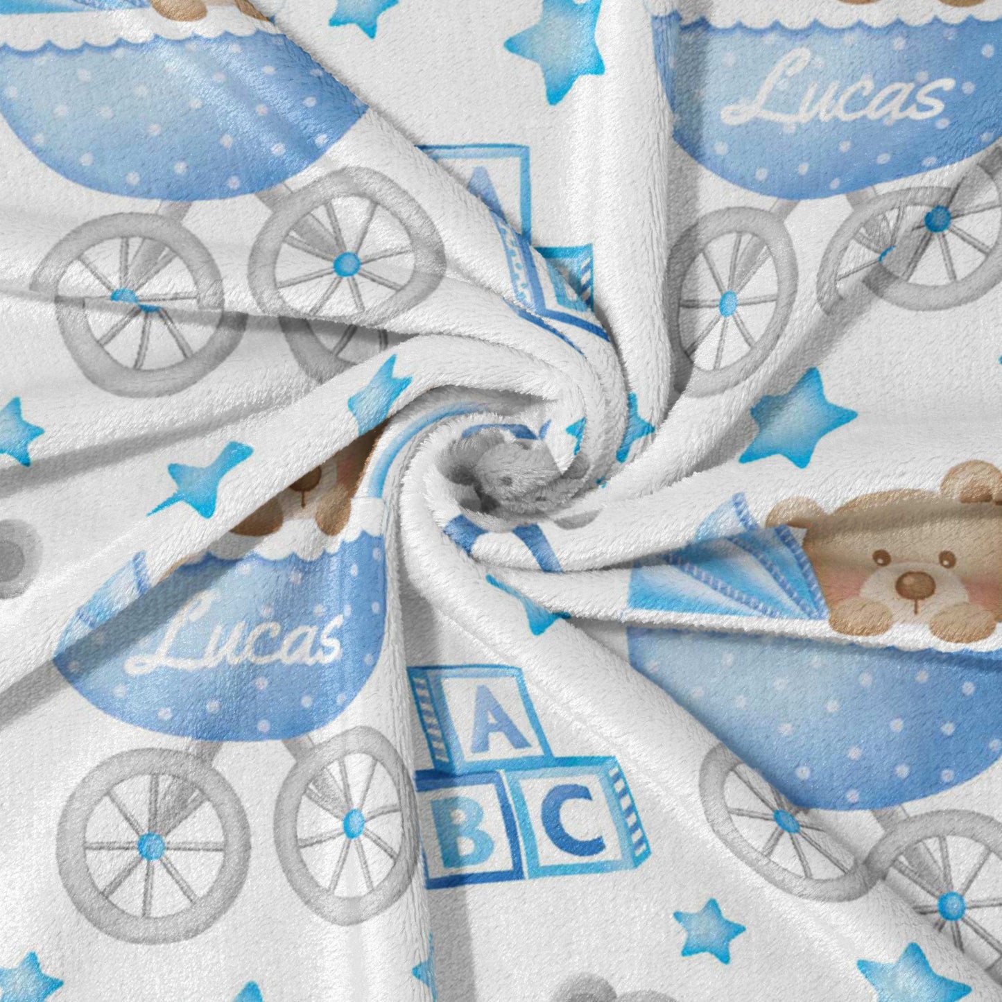 Teddy & Blue Pram Parade Blanket