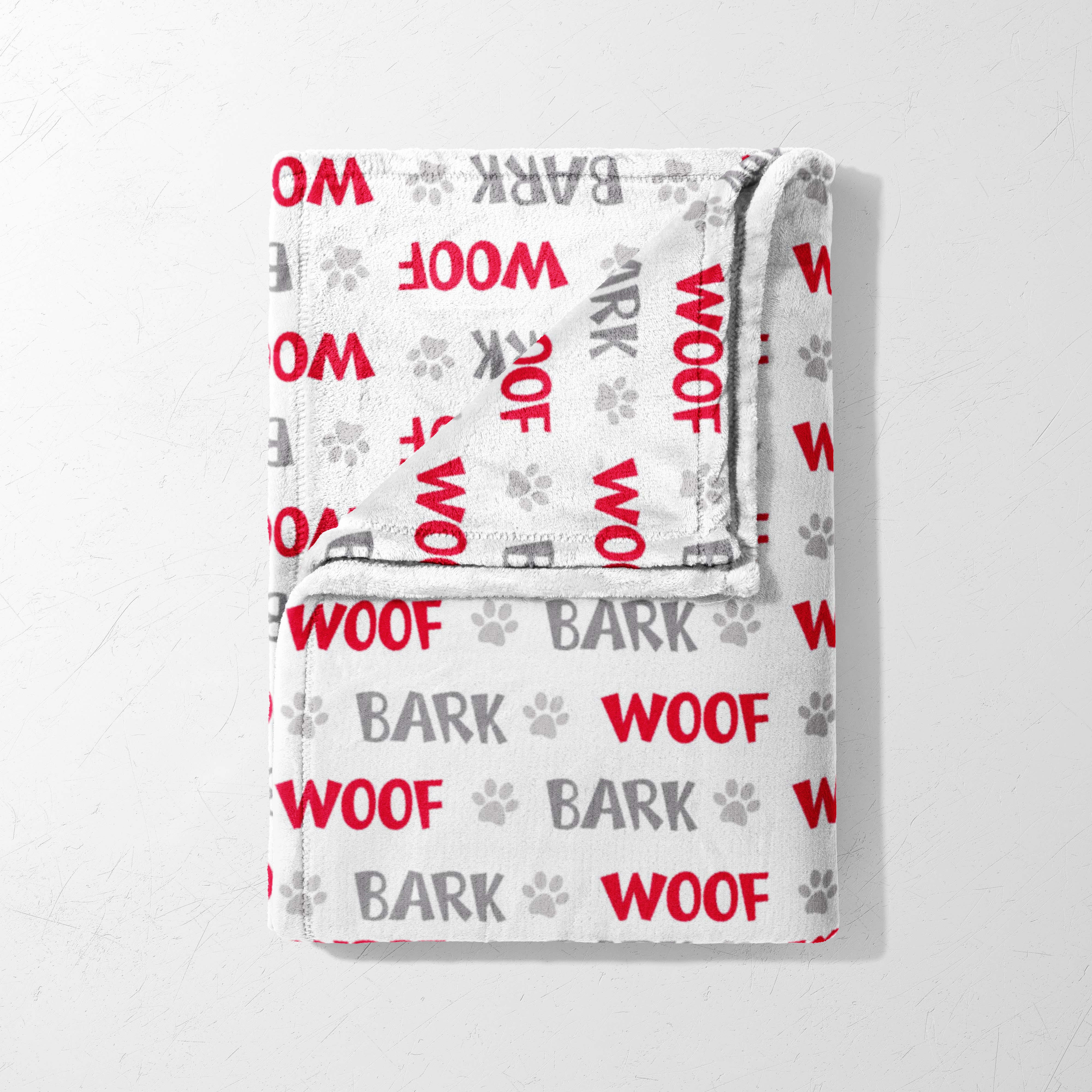 Woof & Bark Paw Print Blanket
