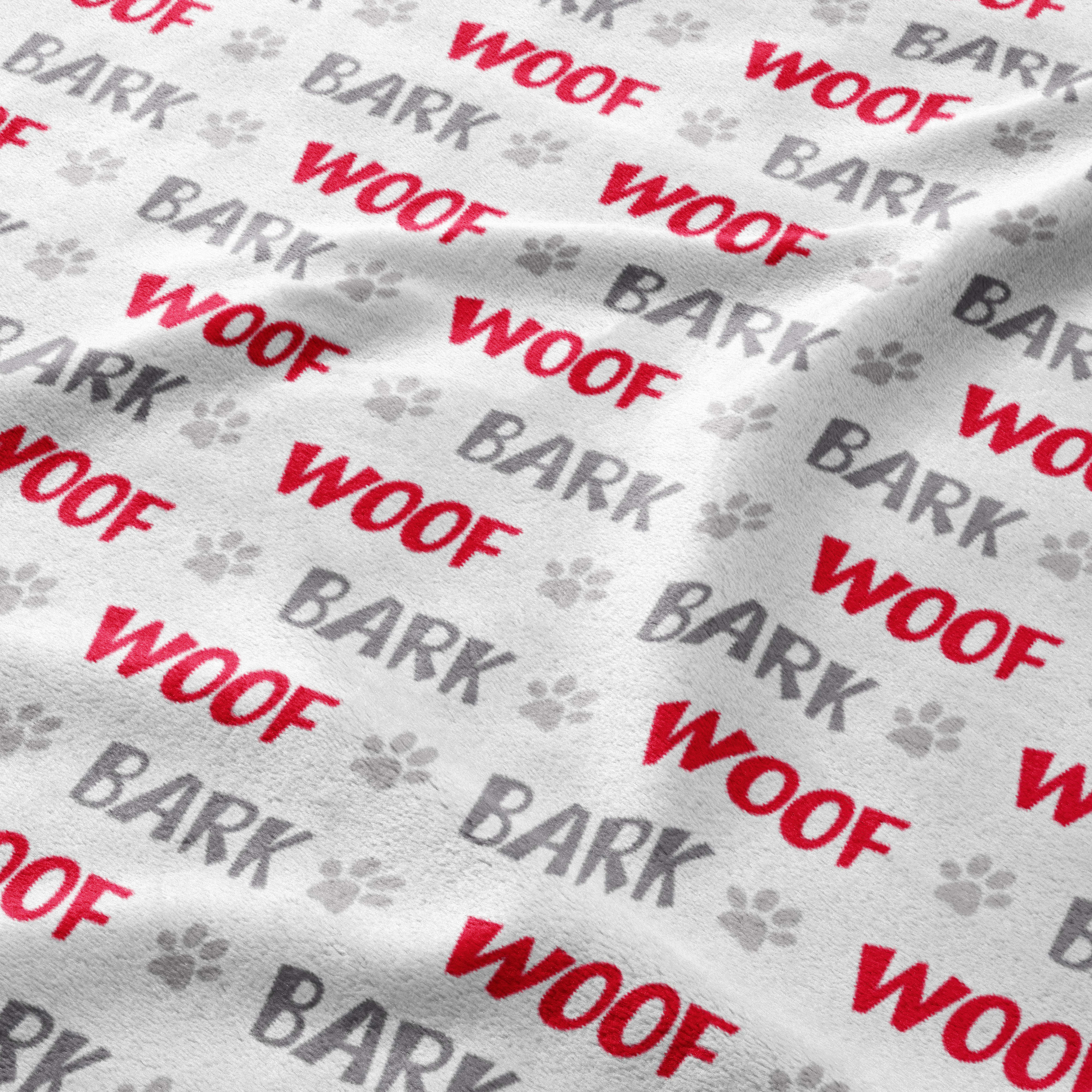 Woof & Bark Paw Print Blanket