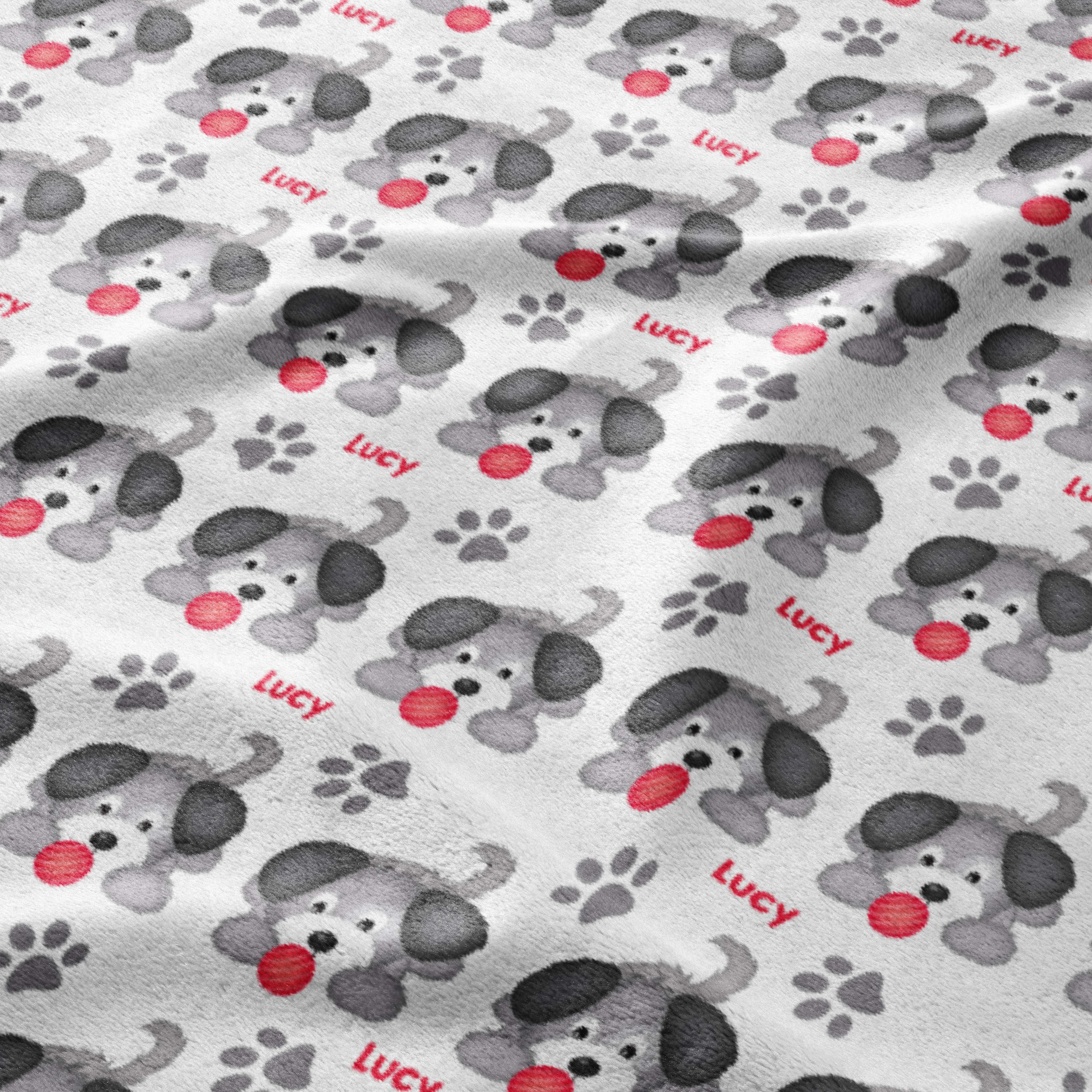 Playful Pup & Ball Blanket
