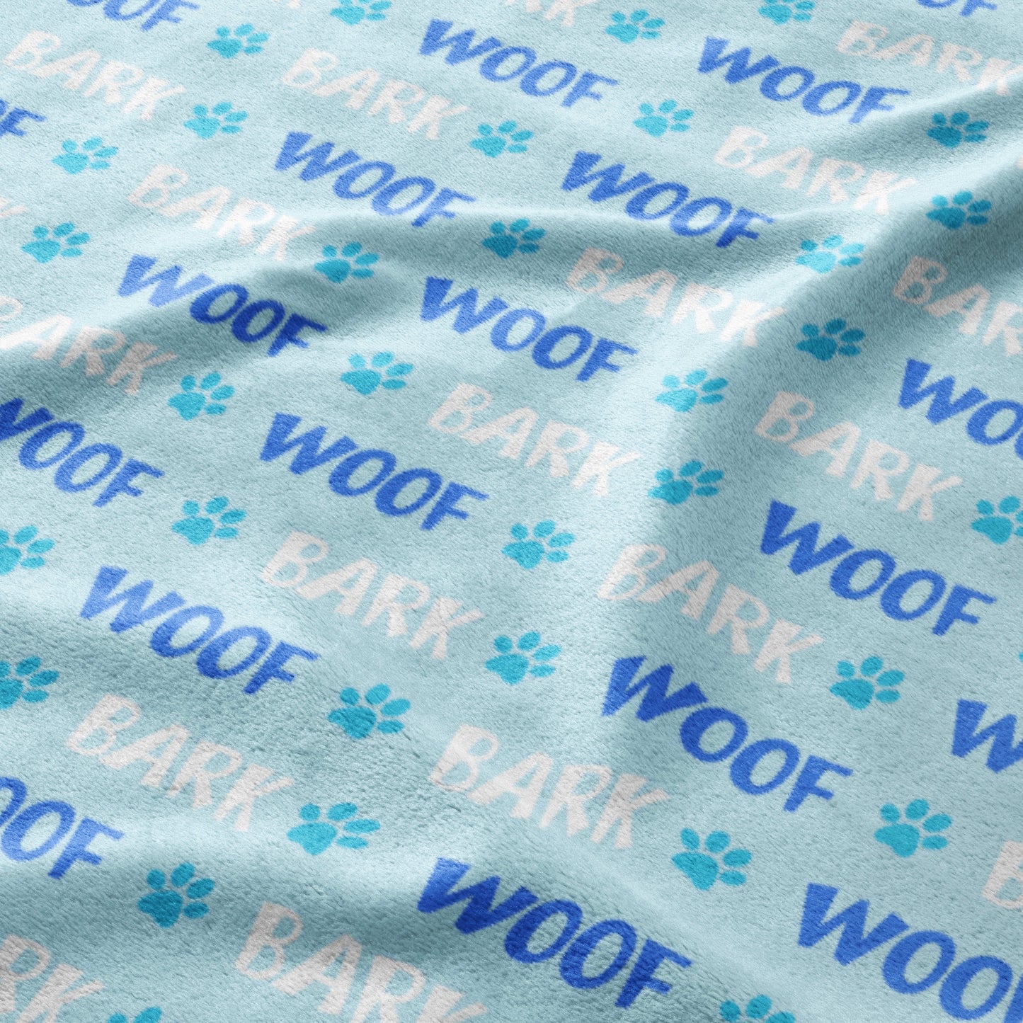 Woof & Bark Blue Paws Blanket