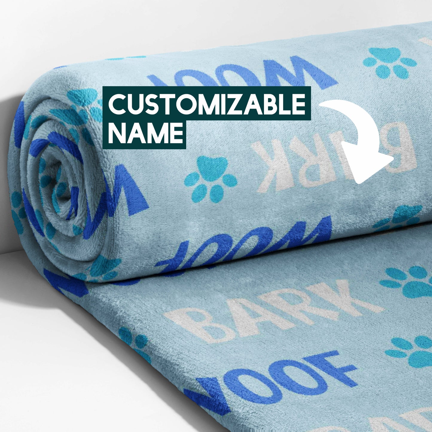 Woof & Bark Blue Paws Blanket