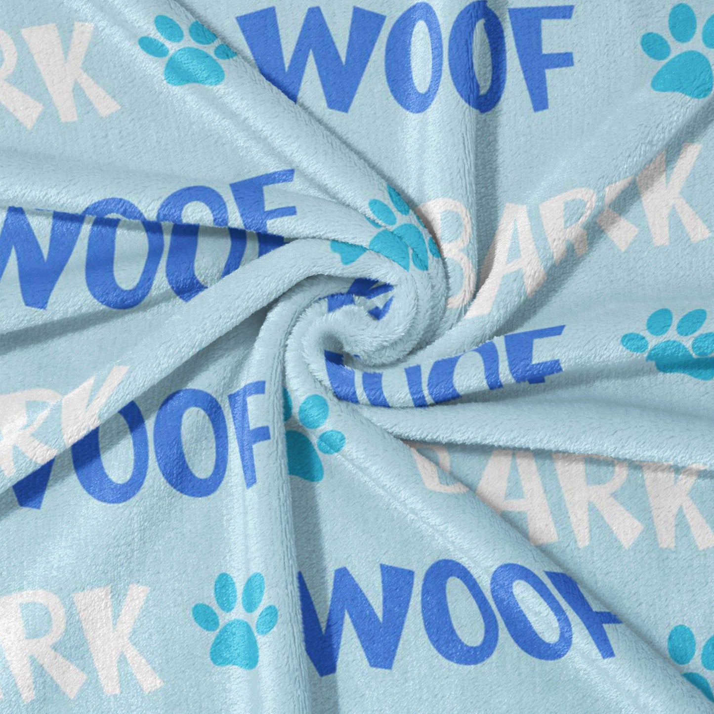 Woof & Bark Blue Paws Blanket