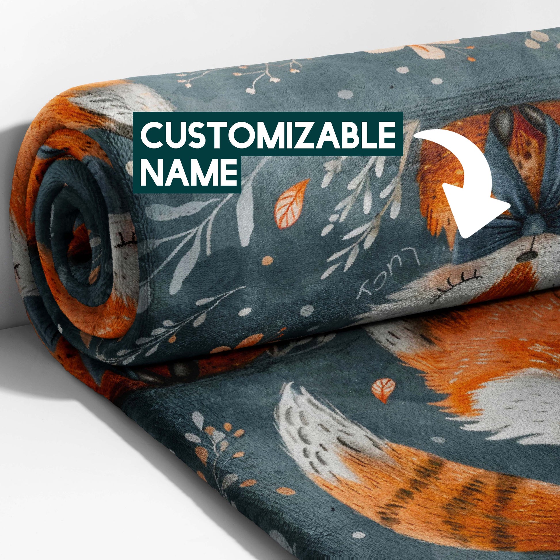 arrow customisable name blanket rolled up