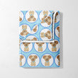 Puppy Circles & Sky Blue Blanket