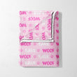Pink Woof & Bark Blanket