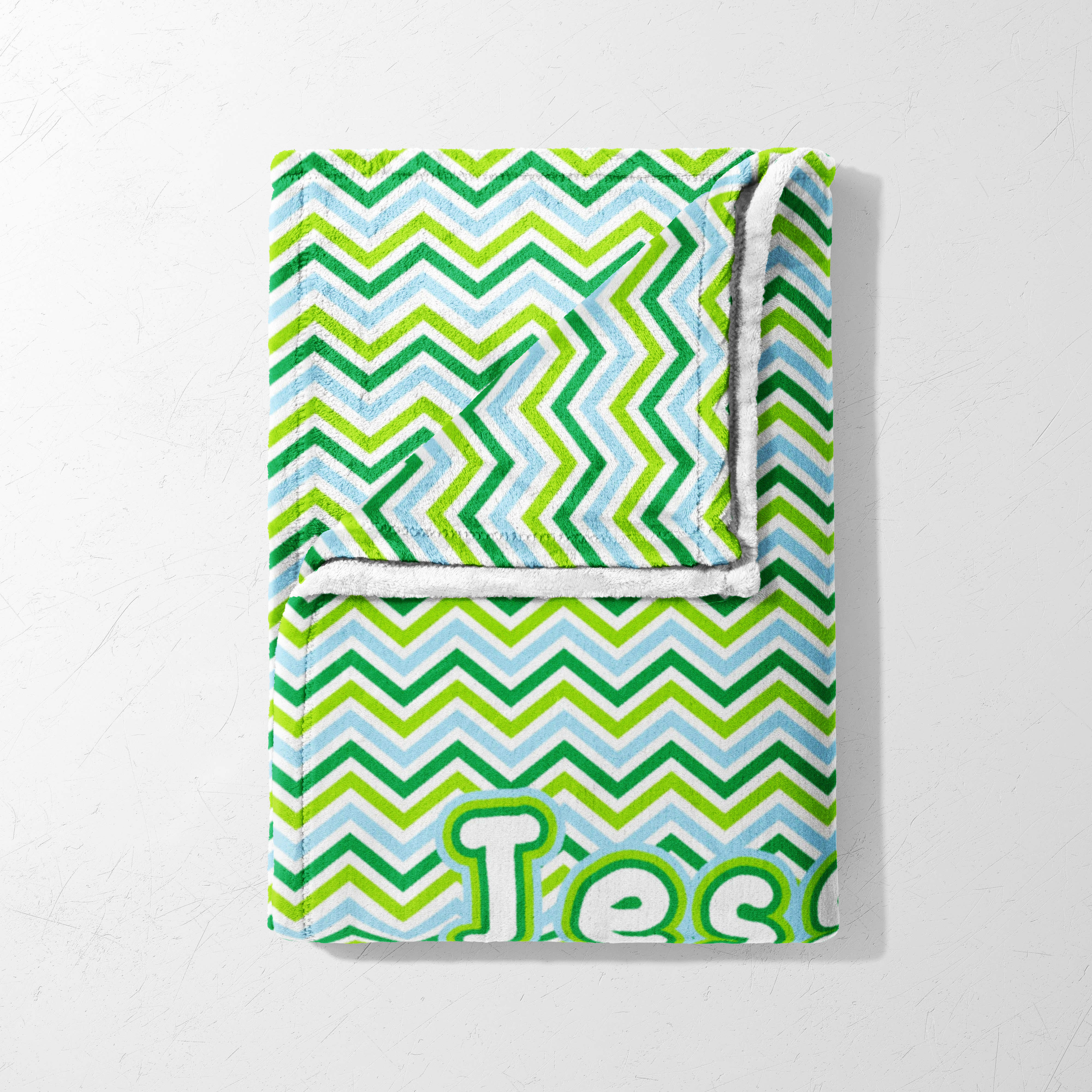 Green Zig Zag Zoom Blanket