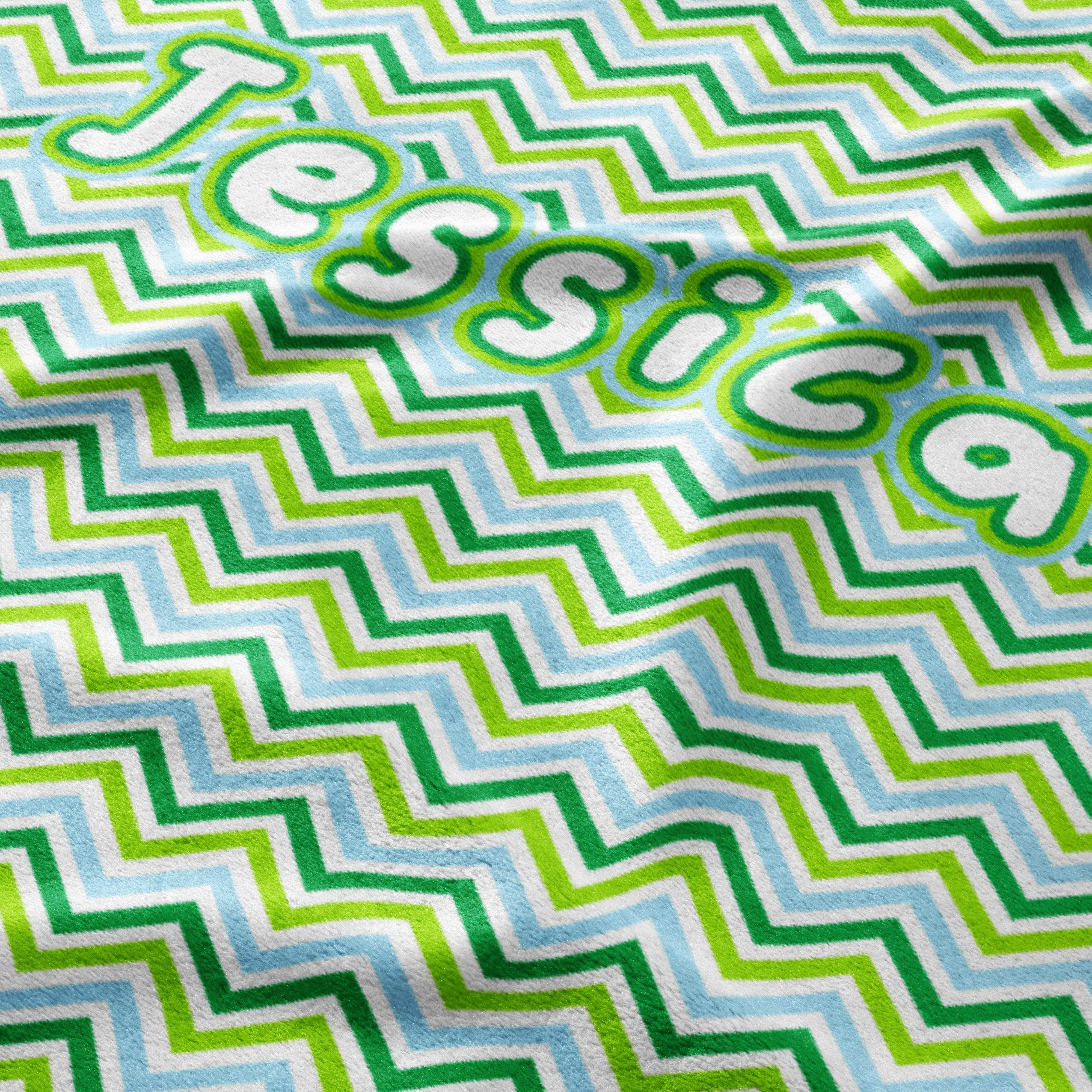 Green Zig Zag Zoom Blanket