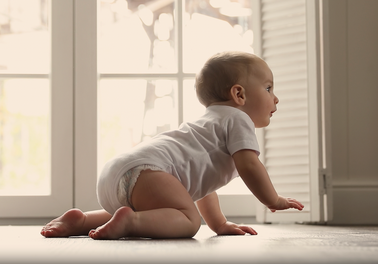 Baby crawling 