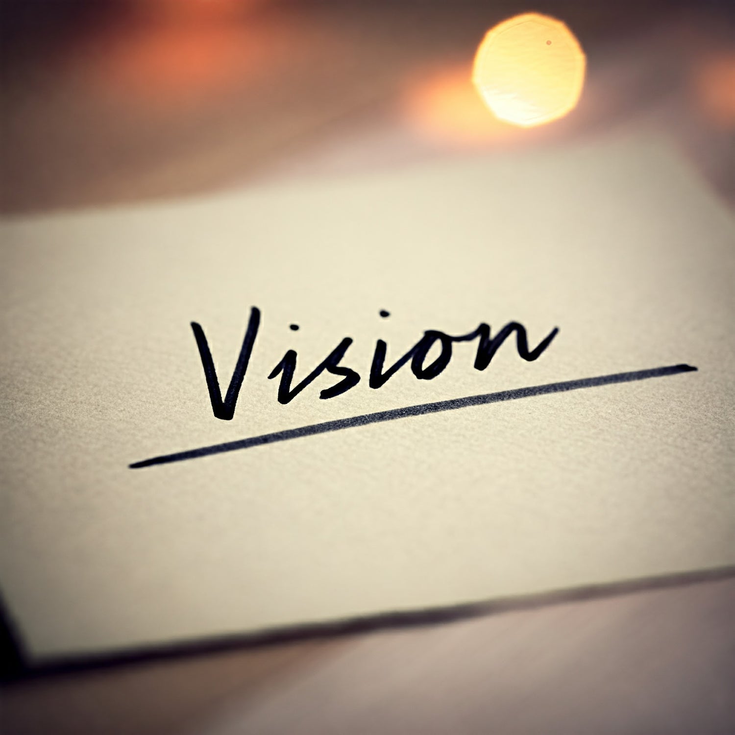 text saying the word vision